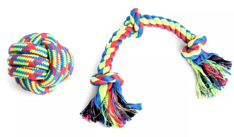 colorful rope dog toy